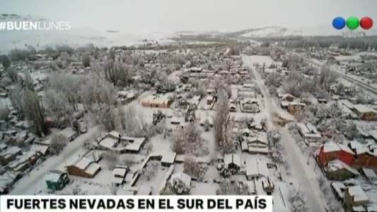 Fuertes nevadas en el sur del país