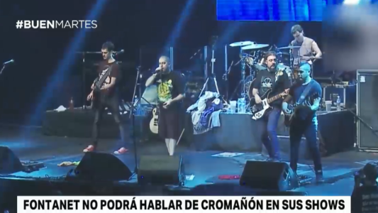 Fontanet no podrá hablar de Cromañón en sus shows