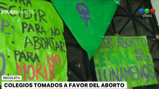 Doce colegios tomados a favor del aborto