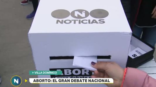 Aborto, el gran debate: la urna de Telefe Noticias en Villa Domínico