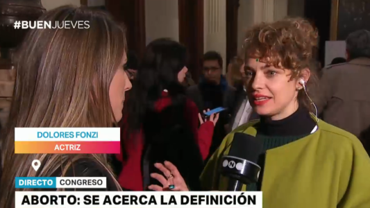 Dolores Fonzi: "Es una victoria de cualquier manera, la sociedad ya despenalizó el aborto"