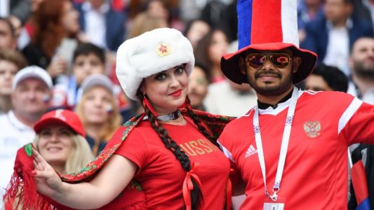 El color de las tribunas en Rusia-Arabia Saudita