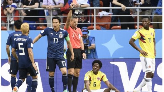 Colombia tuvo el primer expulsado del Mundial y cayó ante Japón
