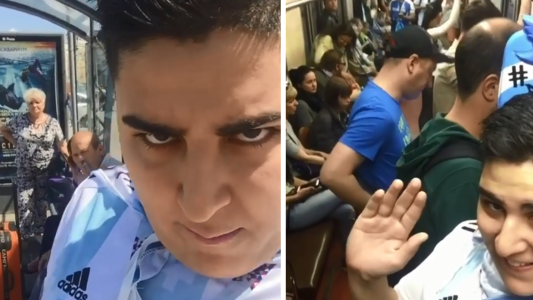 La mala onda de los rusos cuando el "Chapu" Martínez les canta "Traeme la copa, Messi"