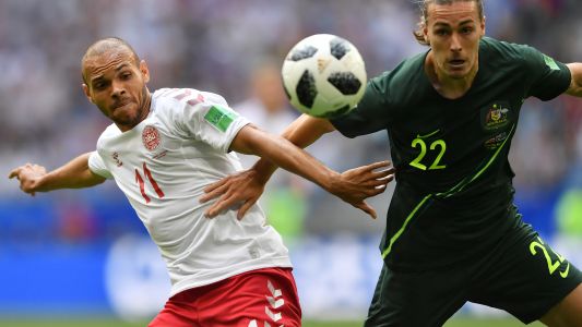 Dinamarca y Australia empataron 1-1 en Samara