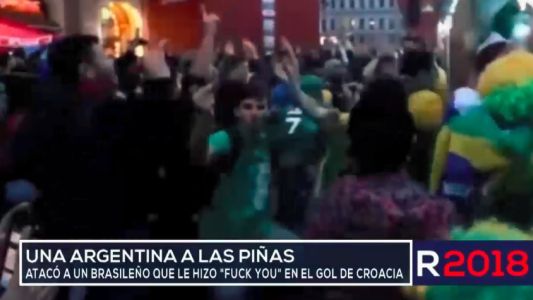Una joven argentina a las piñas en Rusia