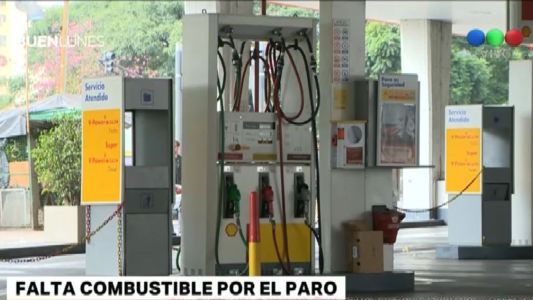 Falta combustible por el paro