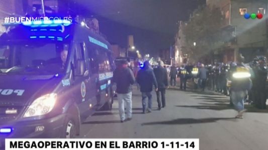 Megaoperativo en el barrio 1-11-14