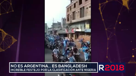 Locura en las calles de Bangladesh para festejar la clasificación de Argentina