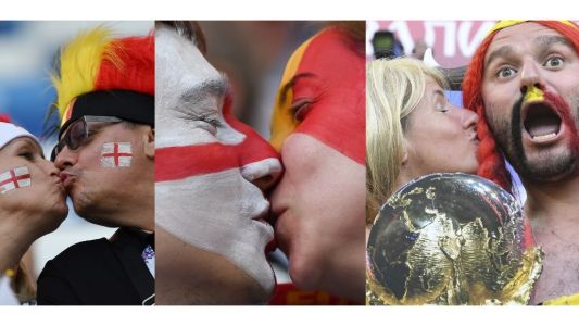 Festival de besos en Inglaterra-Bélgica