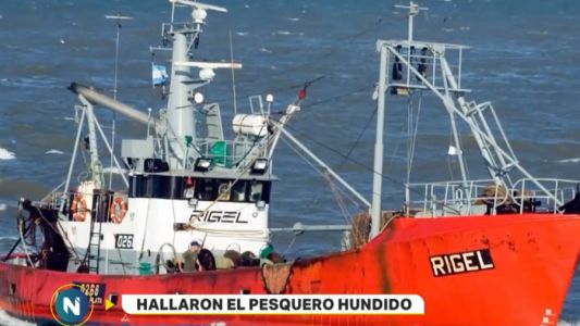 Encontraron al barco pesquero Rigel, tras 23 días de búsqueda