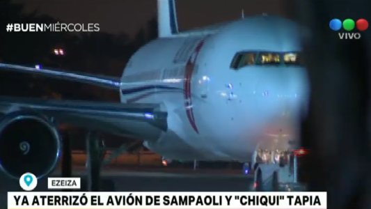 Llegaron Sampaoli y "Chiqui" Tapia