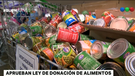 Aprobaron la ley de donación de alimentos