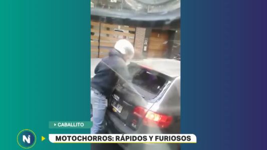 Video: motochorros "pirañas" en Caballito