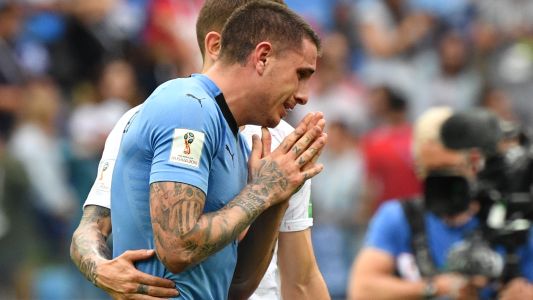 El jugador uruguayo que se quebró y empezó a llorar antes de que termine el partido con Francia