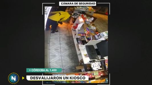 Brutal robo en un kiosco en pleno centro porteño