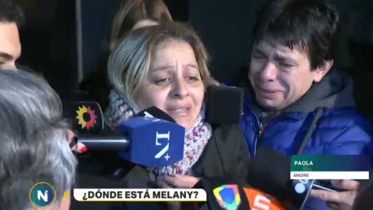 El desesperado pedido de la mamá de Melany: "Por favor, ayúdenme a encontrarla"