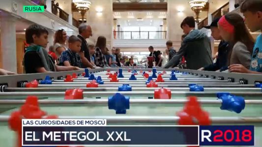 El metegol más grande del mundo está en Moscú