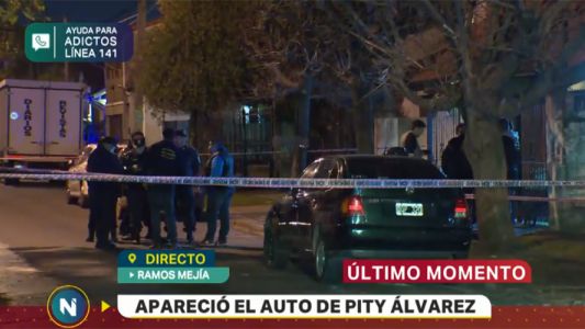 Apareció el auto de Pity Álvarez abandonado en Ramos Mejía