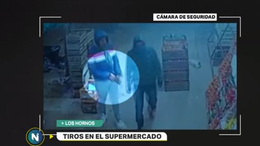 Asalto a los tiros a un supermercado