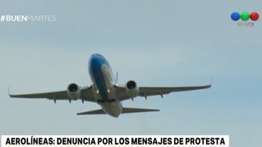 Aerolíneas: denuncia por los mensajes de protesta