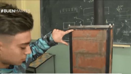 Estudiantes crearon una "estufa solidaria"