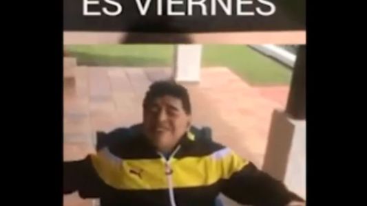 "Es Viernes y El Diego lo sabe": el video viral de Maradona que la rompe en Instagram