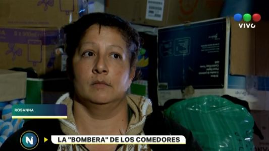 Solidaridad sin límites: Rosanna ayuda a todos y es la "bombera de los comedores"