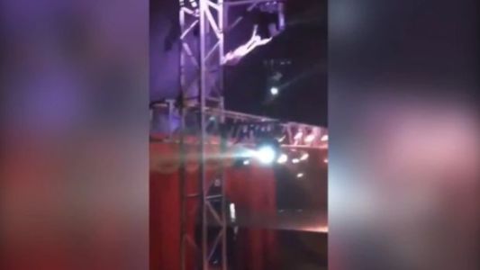 Video: un hombre bala fue disparado con demasiada potencia y sufrió un tremendo accidente