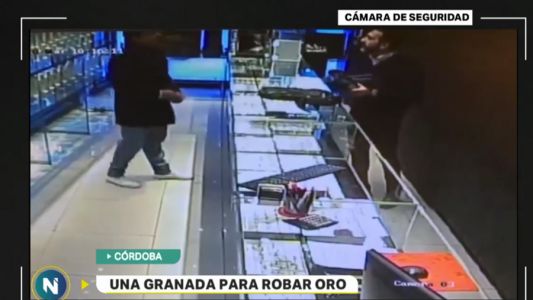 Córdoba: robaron una joyería con una granada