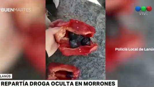 Lanús: repartían droga oculta en morrones