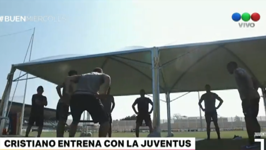 Cristiano entrena con la Juventus