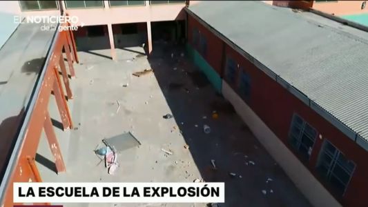 Así quedó la escuela de la explosión en Moreno