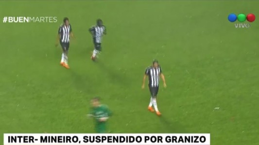 El granizo suspendió el partido Inter-Mineiro