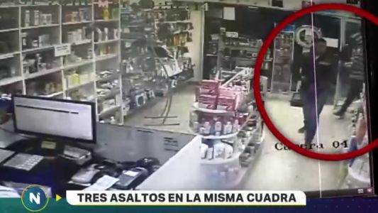 Videos: tres robos, uno al lado de otro