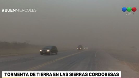 Una tormenta de tierra afectó las rutas en las sierras de Córdoba