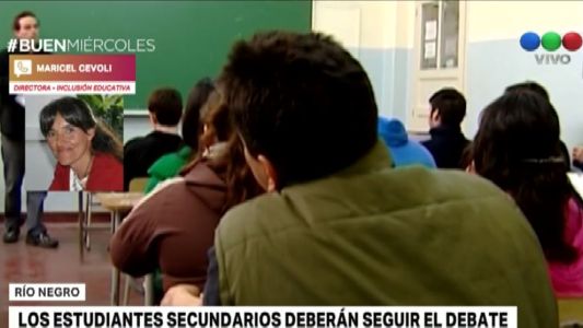 Río Negro: los alumnos deberán seguir el debate sobre la Ley de Aborto