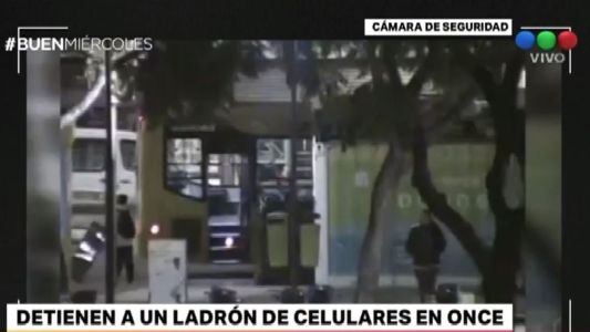 Detienen a un ladrón de celulares en Once