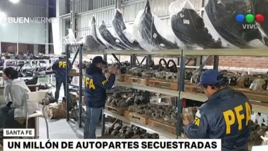 Cayó "la banda de los 13": secuestraron 1 millón de autopartes