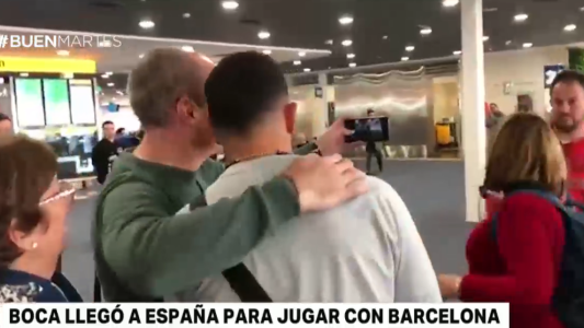 Boca llegó a España para jugar con Barcelona