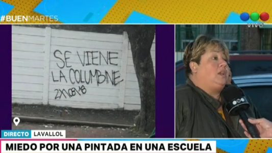 Miedo por una pintada amenazante en una escuela