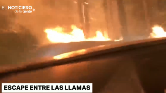 Desesperante escape entre las llamas