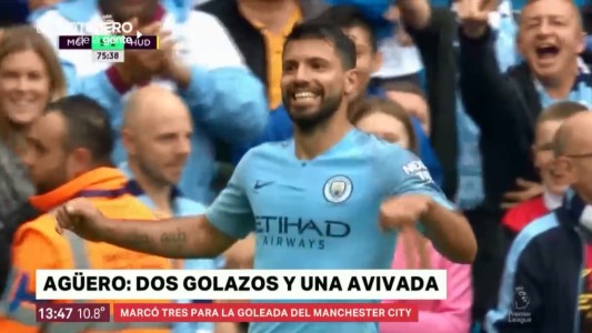 Imperdible: el gol del Kun Agüero del que habla todo el mundo