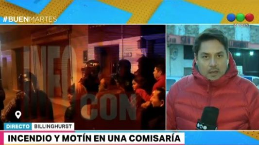 Incendio y motín en una comisaría