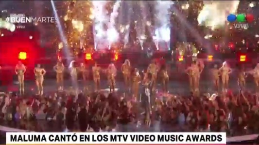 Maluma cantó en los MTV Video Music Awards