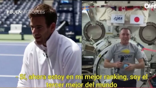 Del Potro le dio consejos sobre tenis al astronauta Andrew Feustel