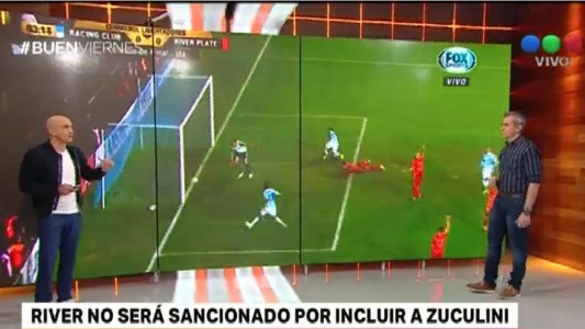 River no será sancionado por incluir a Zuculini