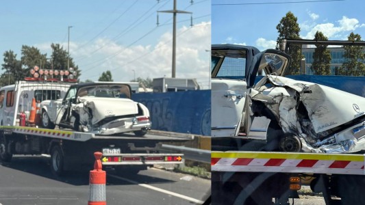 Un auto de colección quedó destruido en un accidente en Panamericana