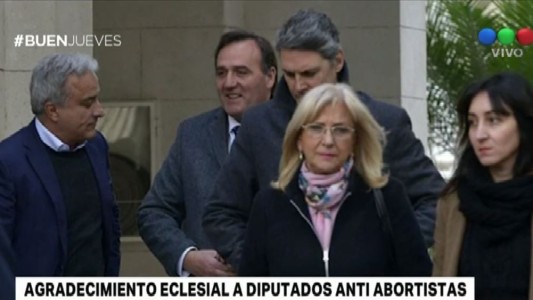 La Iglesia recibió a diputados que votaron en contra del aborto