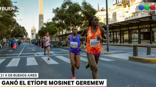 El etíope Mosinet Geremew fue el ganador de la Media Maratón de Buenos Aires
